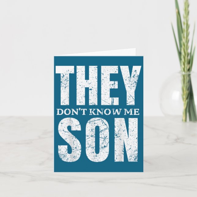 Carte They Dont Know Me Son Bodybuilder Workout Gym Moti (Devant)