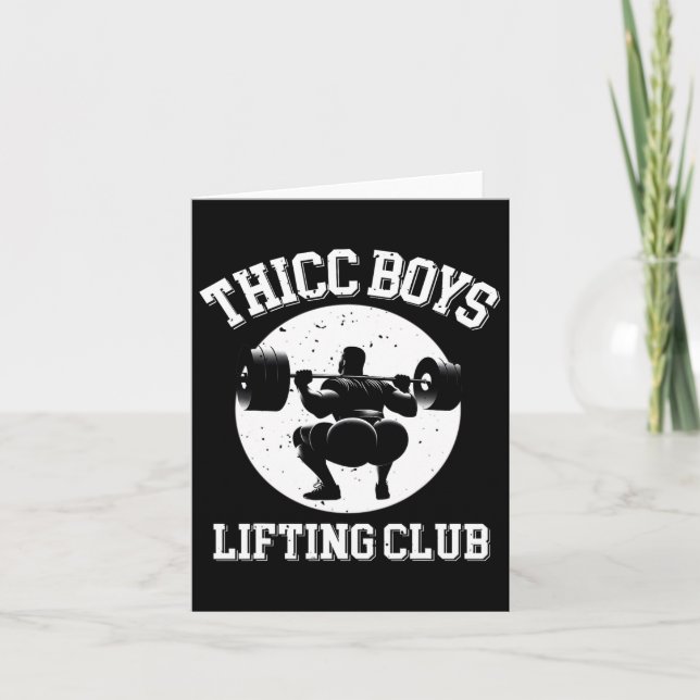 Carte Thicc Boys Lifting Club Funny Gym Mens Squat Bodyb (Devant)