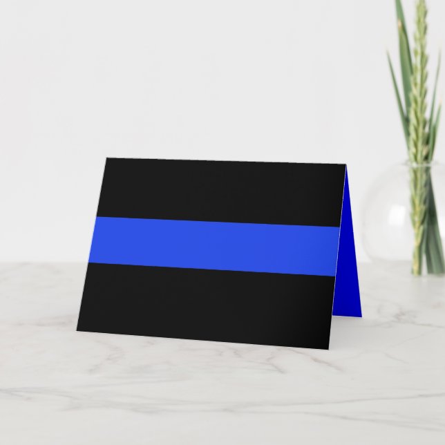 Carte Thin Blue Line Law Enforcement (Devant)