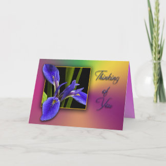 Carte Thinking of You Blue Iris
