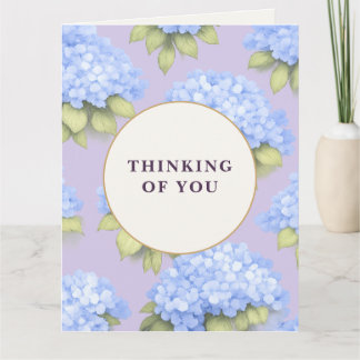 Carte Thinking of You Card | Blue Hydrangea Floral