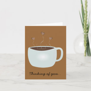 Carte Thinking of you Card - cafe au amour