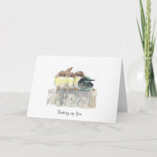 Carte Thinking of you - Four little birds