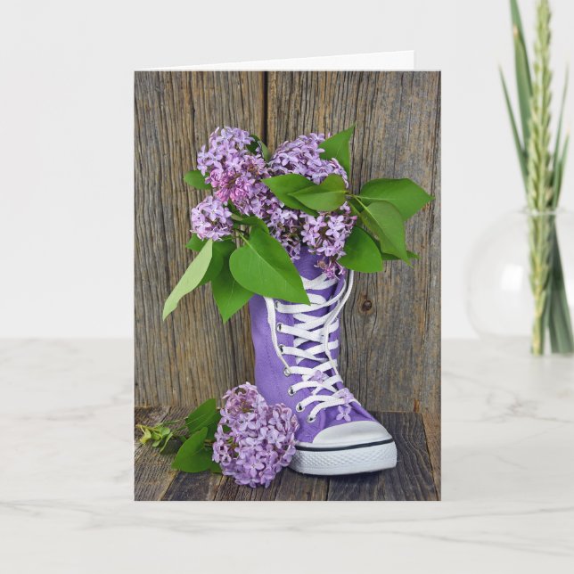 Carte Thinking of You lilac bouquet (Devant)
