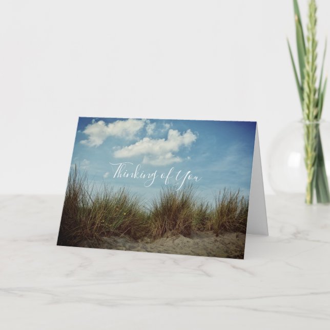 Carte Thinking of You on the beach (Devant)