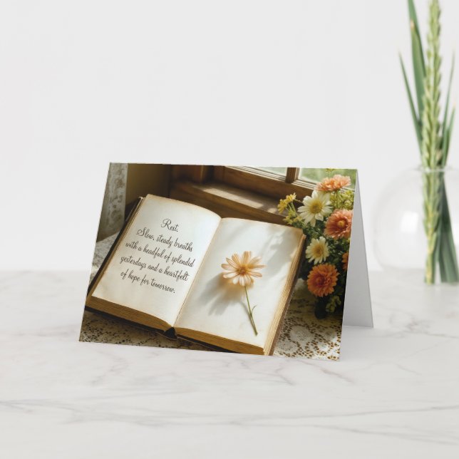 Carte Thinking of You Open Vintage Book (Devant)