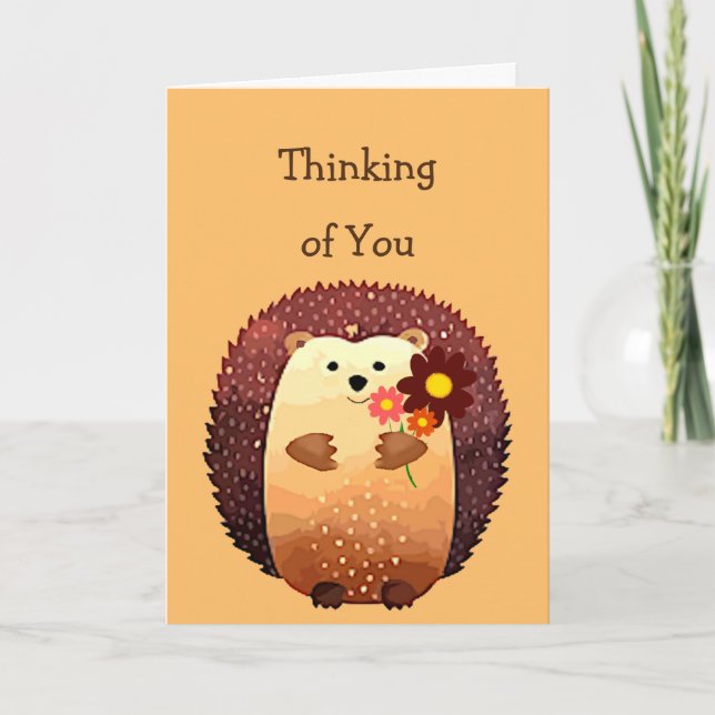 Carte Thinking of You Sending a Hedgehog Hug, Hedgehug (Devant)