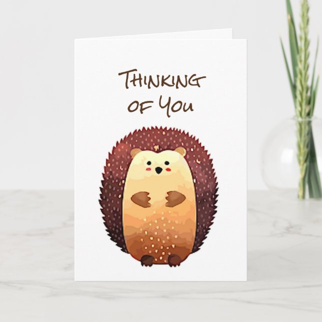 Carte Thinking of You Sending a Hedgehog Hug, Hedgehug (Devant)