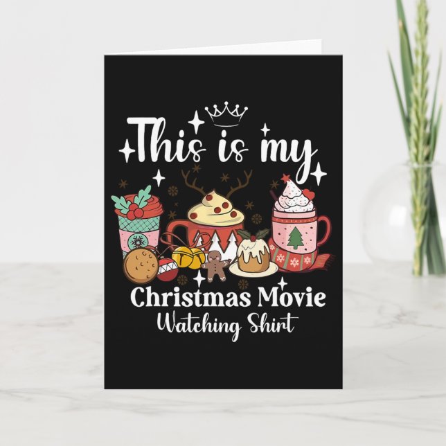 Carte This Is My Christmas Movie Watching Shirt Family M (Devant)