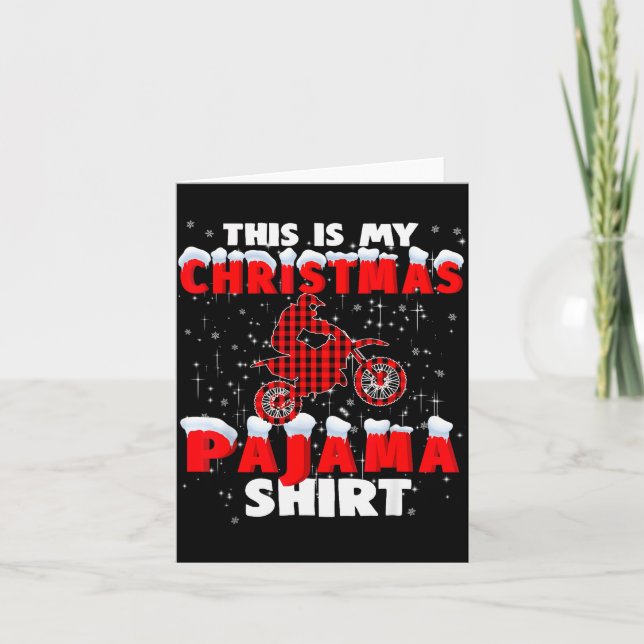 Carte This Is My Christmas Pajama Funny Dirt Bike Motocr (Devant)