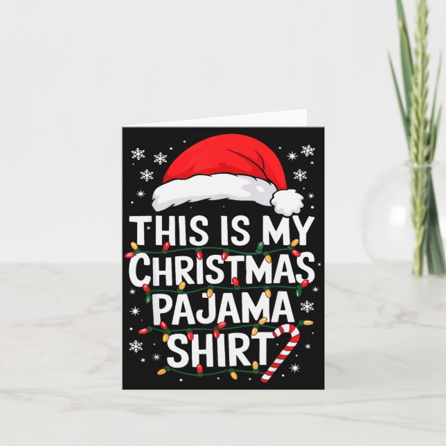 Carte This Is My Christmas Pajama Shirt Adult Xmas Pjs M (Devant)