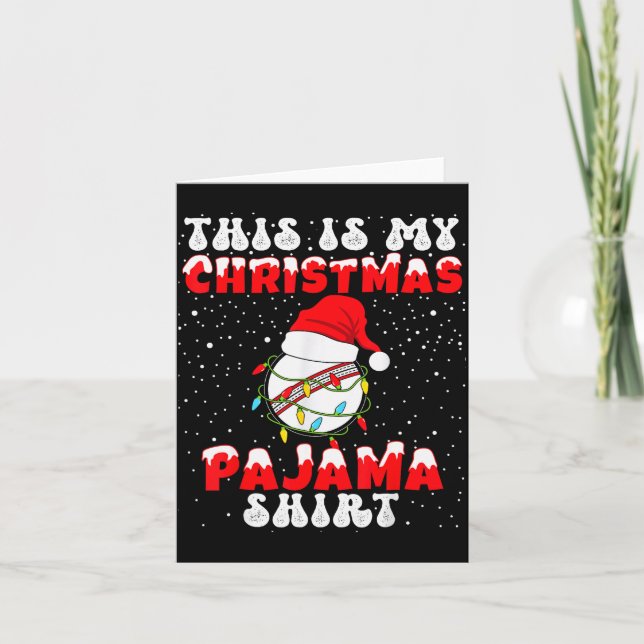 Carte This Is My Christmas Pajama Shirt Cricket Player P (Devant)