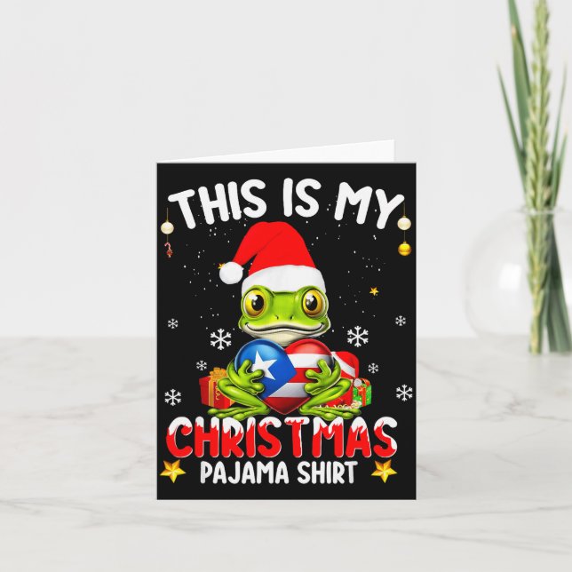 Carte This Is My Christmas Pajama Shirt Fun Puerto Rico  (Devant)
