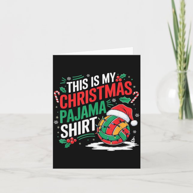 Carte This Is My Christmas Pajama Volleyball Srt Xmas  (Devant)