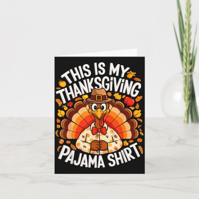 Carte This Is My Thanksgiving Pajama Shirt Adult Kid Men (Devant)