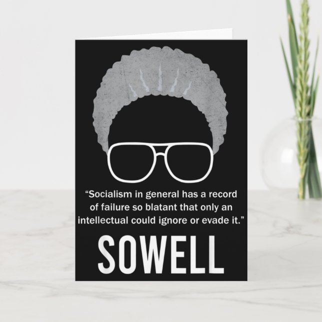 Carte Thomas Sowell Citation Socialisme Mois de l'histoi (Devant)