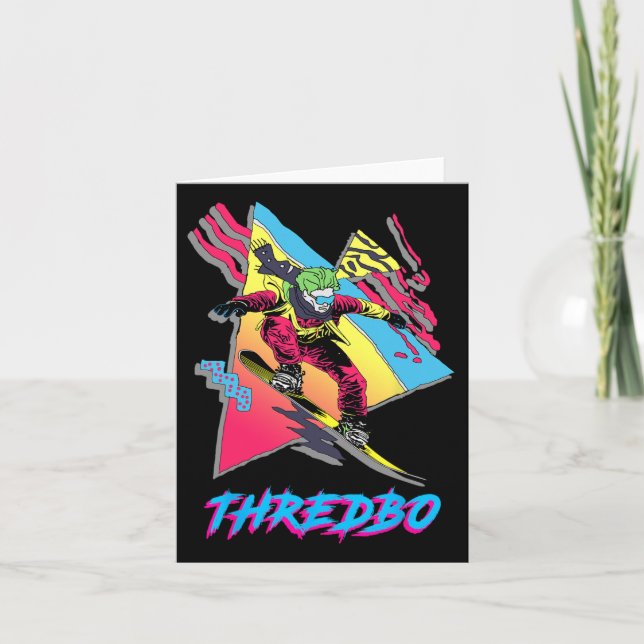 Carte Thredbo Vibrant Snowboard Aventure Graphique (Devant)