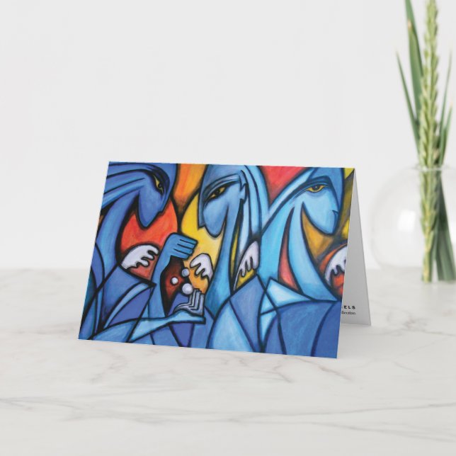 Carte Three Blue Angels Greeting Card (Devant)