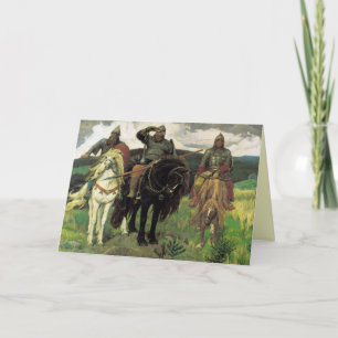 Carte Three Bogatyrs (1898) par Viktor Vasnetsov Print