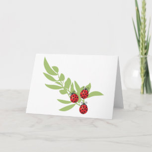 Carte Three Lucky Ladybugs