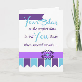 Carte Three Special Words for your favorite adult!