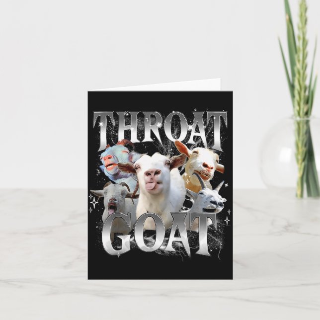 Carte Throat Goat Funny Offensive Adult Humor Bootleg  (Devant)