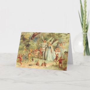 Carte Thumbelina et Prince Mariage, contes Vintages de f