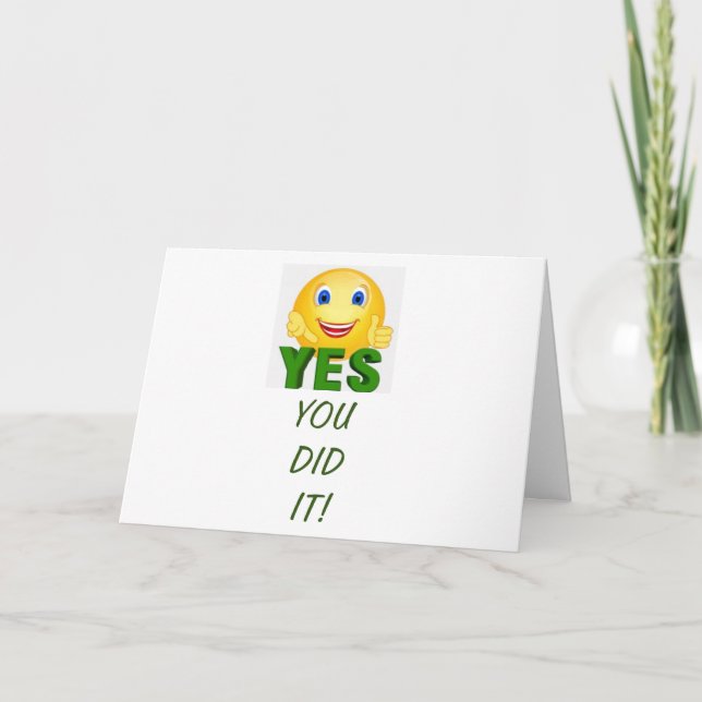 CARTE **THUMBS HAUT** POUR VOUS ET LE CHEMIN D'ALLER (Devant)