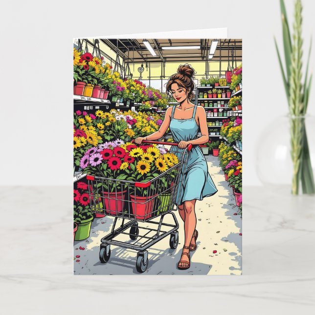 Carte Thyme au jardin | Un jeu de mots amusant pour ami (Devant)