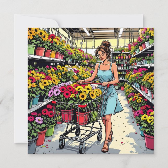 Carte Thyme au jardin | Un jeu de mots amusant pour ami (Devant)