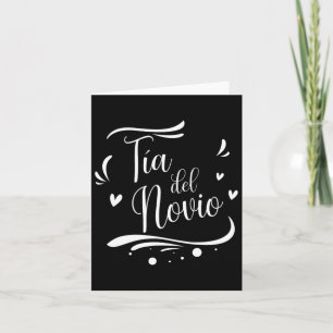 Carte Tia Del Novio Tante Espagnole Du Mariage Groom