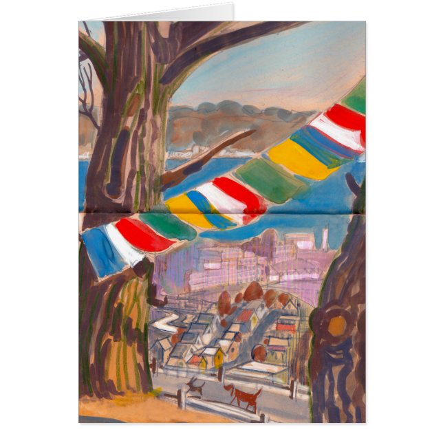 Carte tibétaine de drapeau de prière (Devant)