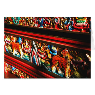 Carte tibétaine de méditation de boîte de tigre