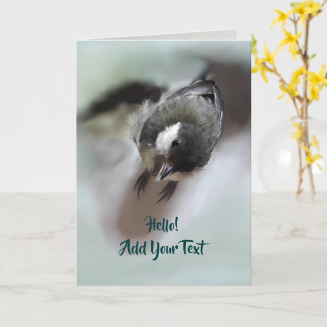 Carte Tidi my Bird le Parus Major (Fleur jaune)