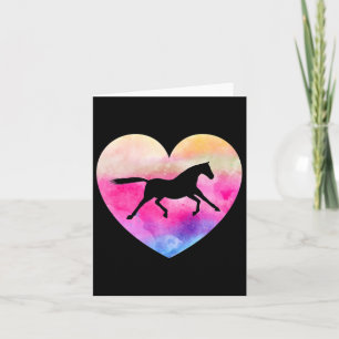 Carte Tie Dye Cheval Drôle Équitation Hippie Costum