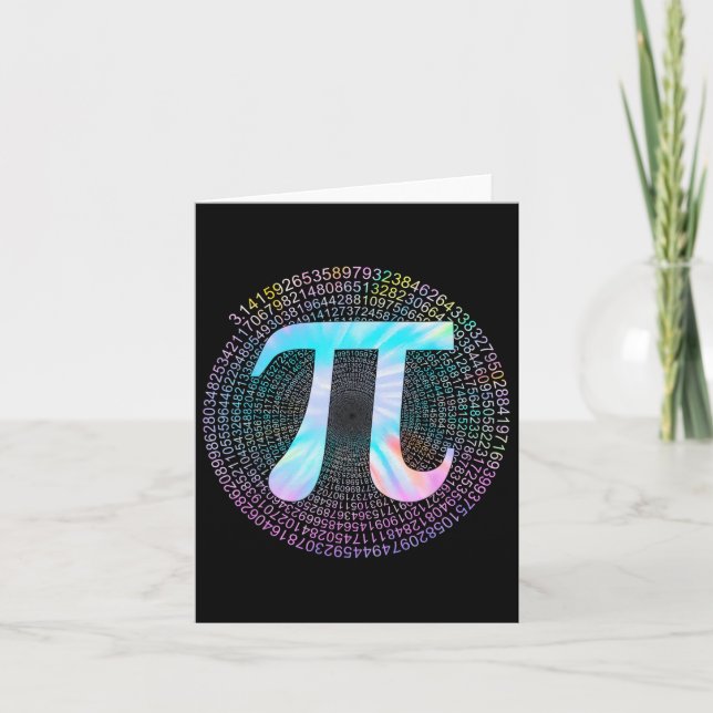 Carte Tie Dye Pi Happy Pi Day (Devant)