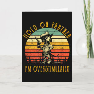 Carte Tiens Bon Partenaire Je Suis Un Cow-Boy Dachshund