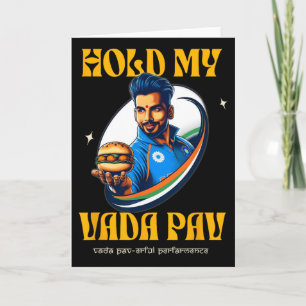 Carte Tiens mon Vada Pav Nourriture indienne desi Humour