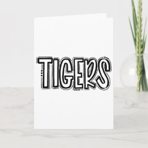 Carte Tigers Swash Esprit Scolaire Orange Pied Noir Spo