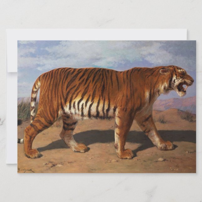 Carte Tigre à pattes (par Rosa Bonheur) (Devant)