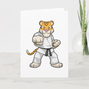 Carte Tigre au karaté arts martiaux