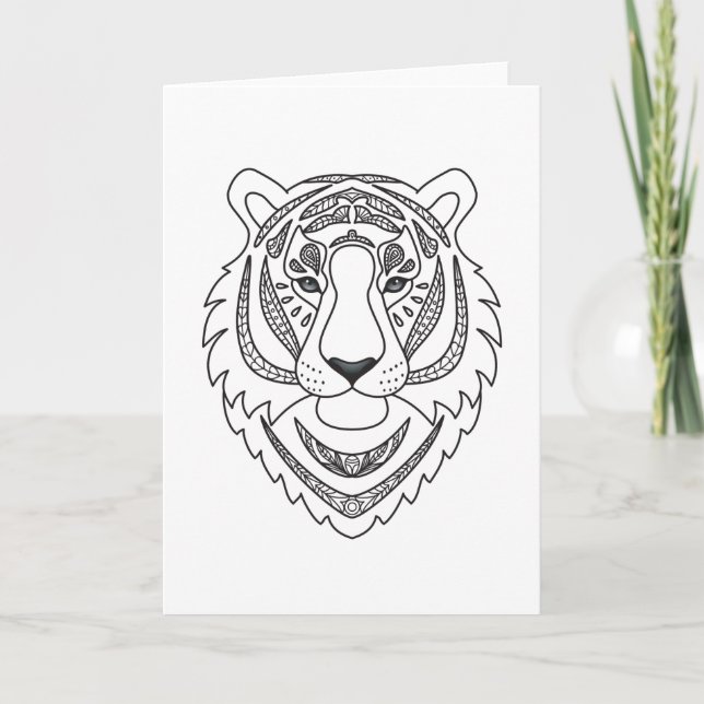 Carte Tigre blanc inspiré (Devant)