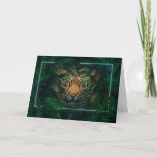 Carte Tigre caché dans le Foliage