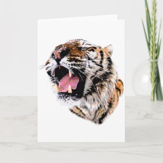 Carte Tigre de motivation visage (Devant)