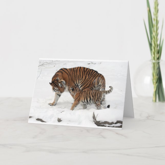 Carte Tigre et CUB de papa de père de joyeux (Devant)