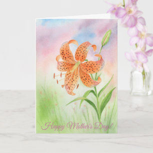 Carte Tigre Lily Élégant Personnalisé