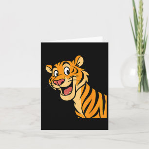 Carte Tigre mignon chat sauvage drôle faune animal jungl
