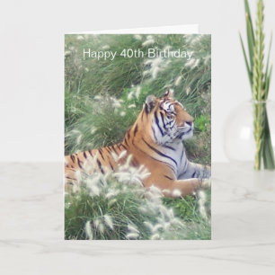 Carte Tigre Personnalisé 40e anniversaire