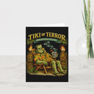 Carte Tiki de la Terreur Monstre Luau Hawaïen Été