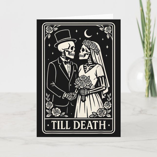 Carte Till Death Skeleton Love Couples Gothic Wedding Br (Devant)